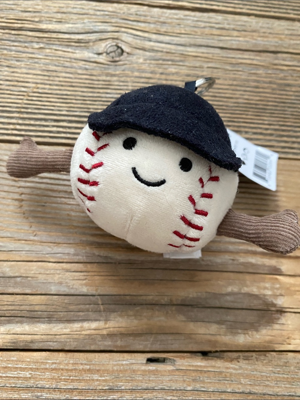 Jellycat Amuseables Sports Baseball Bag Charm. NWT.
